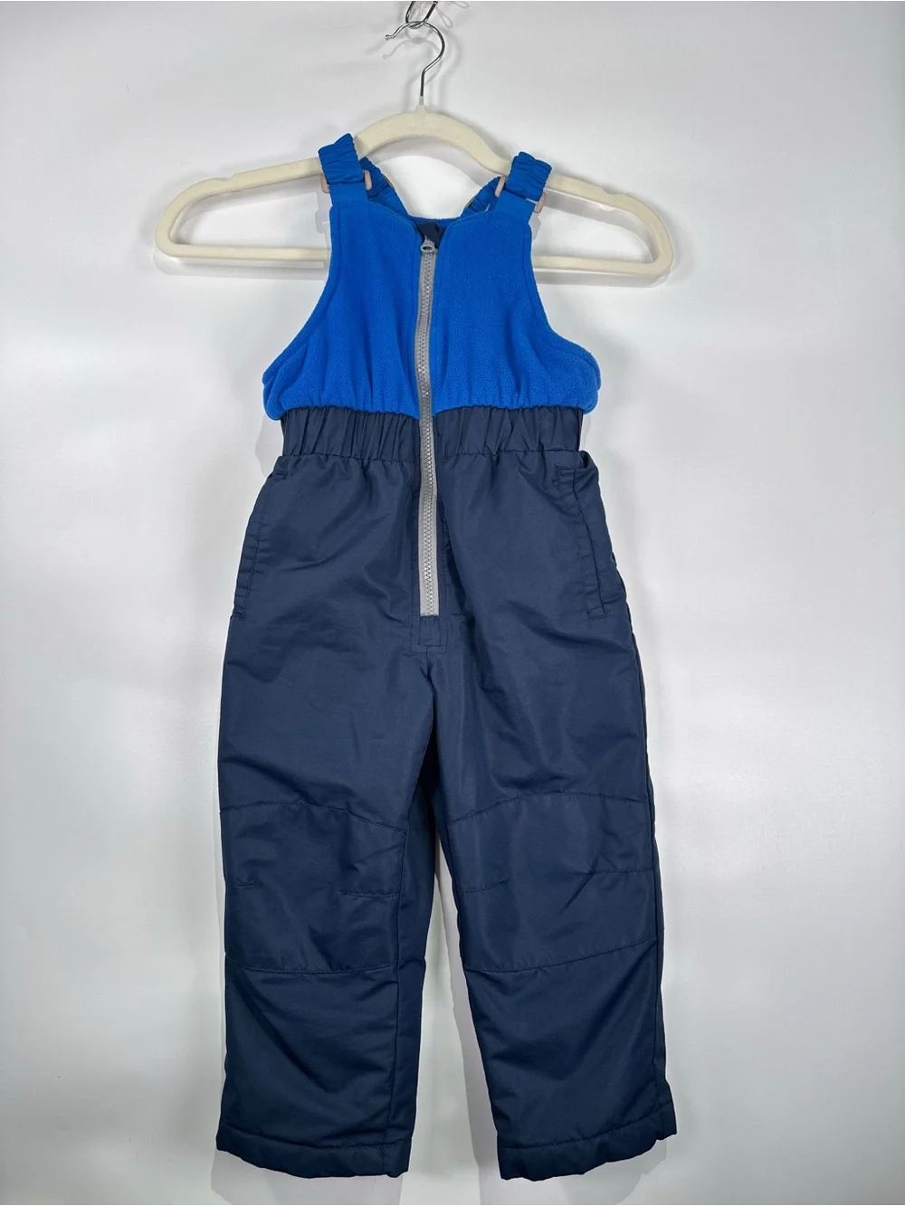 Slalom Insulated Snow Bib Overalls Adjustable Straps Blue Navy Kids 4T